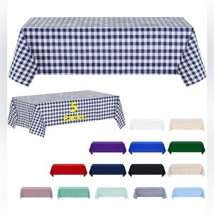 ABCCANOPY 5 Pack Rectangle Polyester Tablecloth 60x84 Inch Checkered